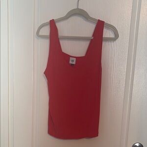 CAbi Orange Fitted Sleeveless Tank Top